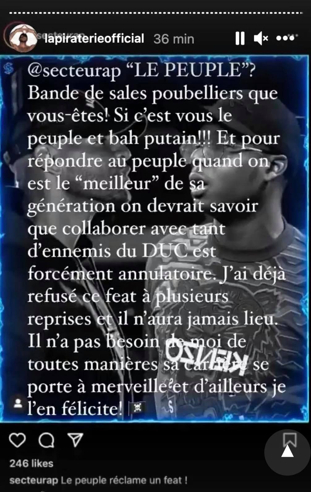 Capture d'écran IG ( Lapiraterieofficial)